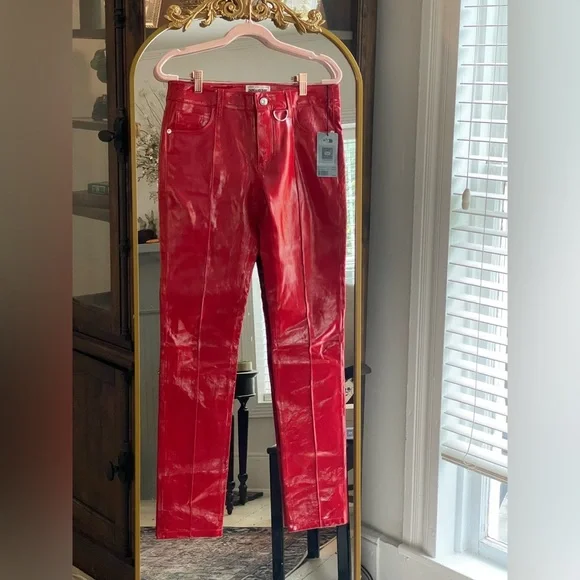 NWT Zadig & Voltaire
Red Peko Vinyle 100% Lamb Leather Pant FR 36 CALL OUT - Picture 2 of 16
